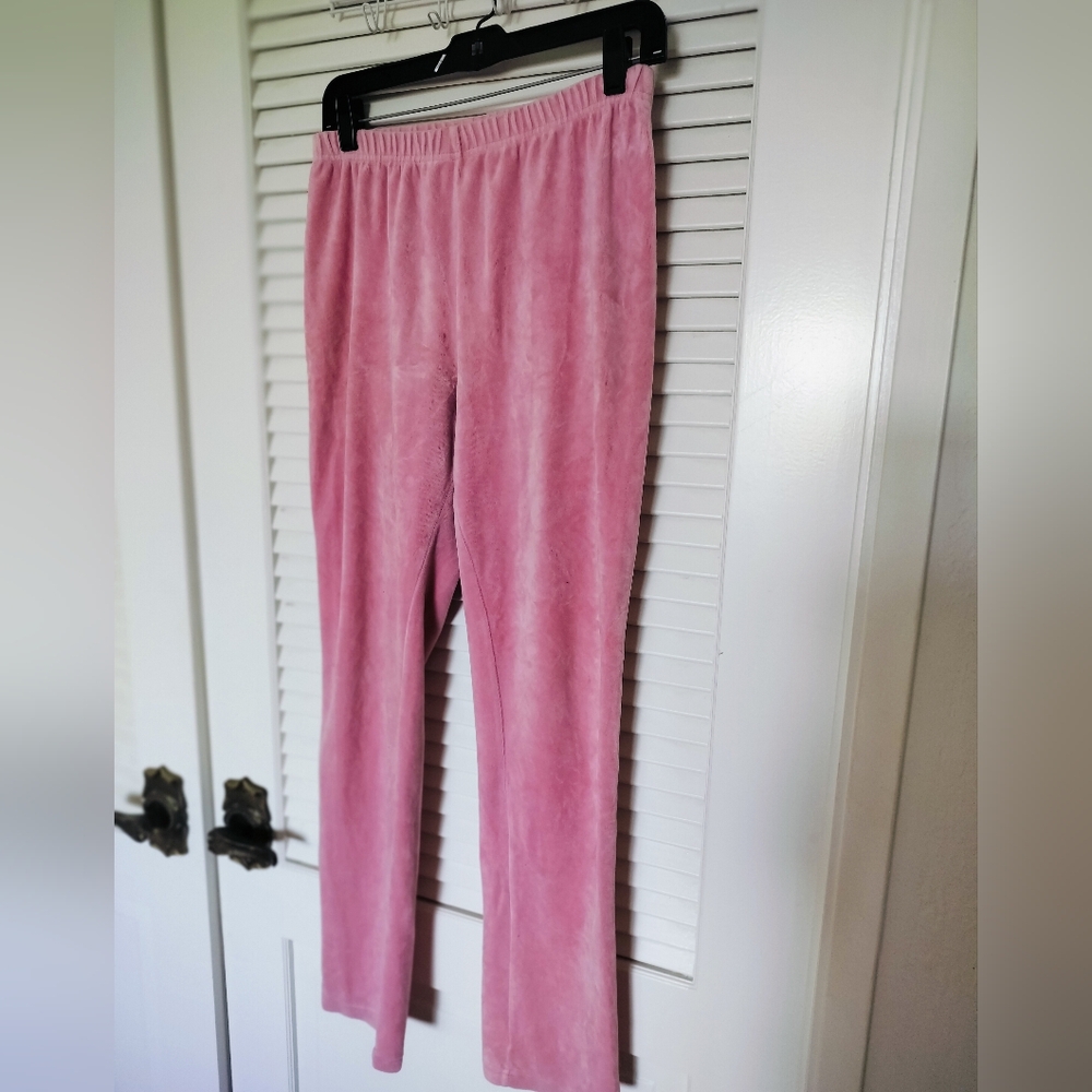 New Miran Women's Pink Elastic Waist Lounge Pants Size Large 80% Cotton